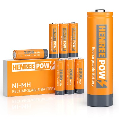 Henreepow AA 2000mah 1.2V с висок капацитет NI-MH Акумулаторна батерия